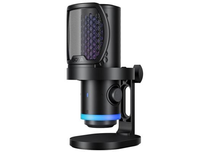 BOYA CastMic G40 Vibrant RGB Noise-Cancelling USB Microphone, 192 kHz/24-bit high-resolution audio - Black product thumbnail 2