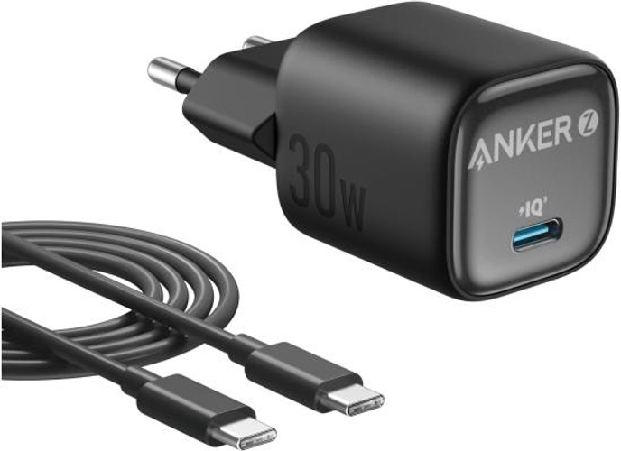 Anker Zolo 30W Compact GaN Charger, PIQ 3.0 PPS Fast Charging, Exclusive Low-Temperature Technology, Ultra-Safe and Portable, For iPhone, iPad, Samsung, Pixel, and More (USB-C Cable Included) - Black product thumbnail 2