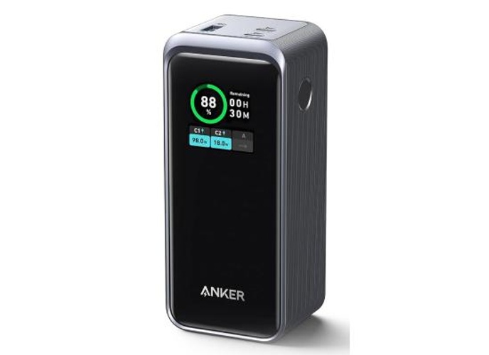 Anker Prime Power Bank, 20,000mAh 200W Portable Laptop Charger for Travel, TSA-Approved, Smart Digital Display, 2 USB-C and 1 USB-A Port, for iPhone 16/15/14 Series, Samsung, MacBook, and More Visit the Anker Store - Black product thumbnail 2