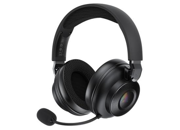ACEFAST H15 Gaming Wireless Headset with Microphone 2.4G Bluetooth-compatible RGB Light Gaming Headphone - Black product thumbnail 2