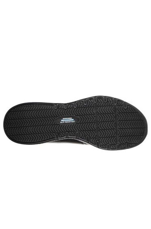 Skechers Womens/Ladies Marsing Gmina Slip Resistant Leather Trainers - Black product thumbnail 4