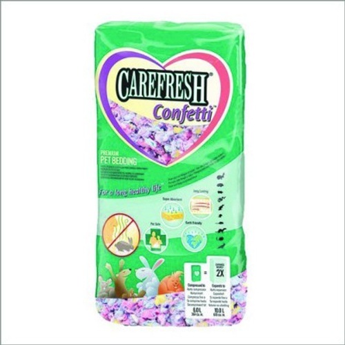 CAREFRESH CONFETTI 10L فراش ملون ألياف سليلوز طبيعية ناعمة قابلة للتحلل nan
