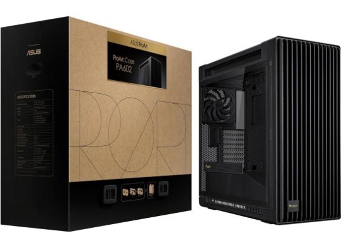 ASUS ProArt PA602 E-ATX Case 420mm Radiator Support Dual 200mm Built-in Fans Front Panel IR dust Indicator Power Lock Latch Tool-Less PCIe mounting & GPU Holder product thumbnail 2