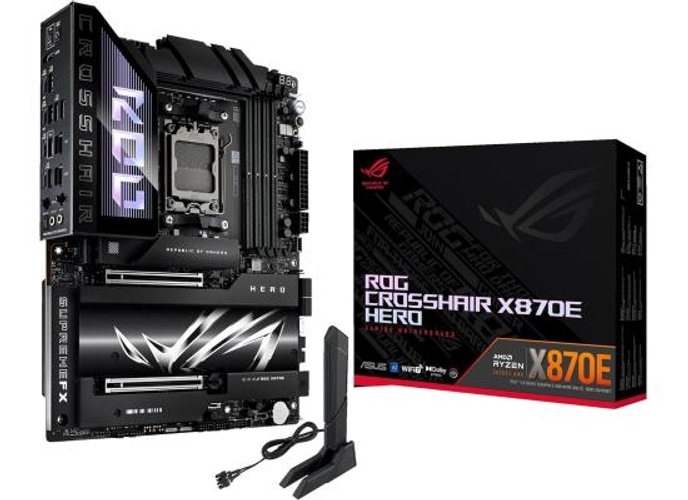 ASUS ROG CROSSHAIR X870E HERO, AMD AM5 Motherboard, DDR5 192GB Max Support EXPO, AI Intelligence, Wi-Fi 7, 2 x USB4 Ports, Overclocking Support product thumbnail 2