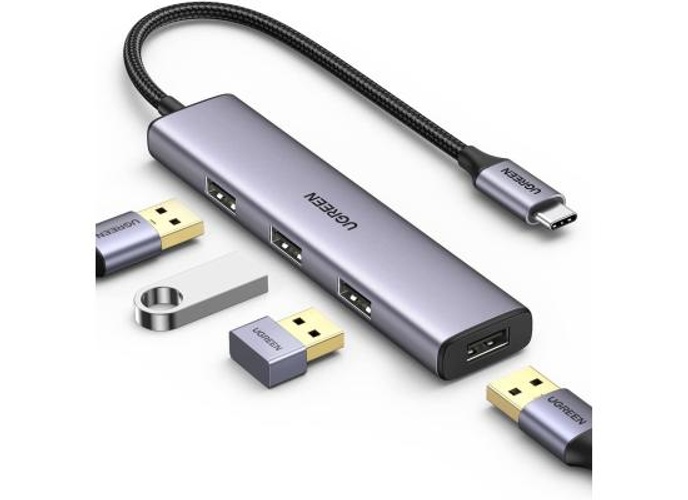 UGREEN USB C Hub 4-in-1 Type C to 4 Ports USB 3.0 Adapter USB Dongle with Nylon Braided Cable Laptop Accessories High-Speed 5Gbps USB Splitter Compatible with MacBook Pro/Air, iPad Pro, Dell, iMac,etc product thumbnail 2