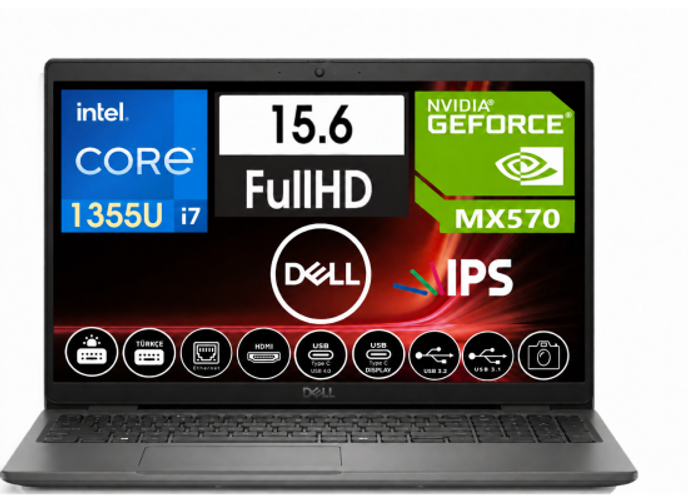 Dell Latitude 3550 15 (2024) Intel Core i7 13Gen 10-Core Essential Performance For Any Business w/ Nvidia 2GB Graphic Card - Grey product thumbnail 2