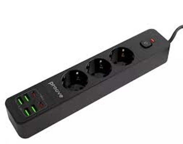 وصلة كهرباء P-03 (3 منافذ + 4 منافذ USB + 2 Type-C ) بطول 2 متر product thumbnail 2