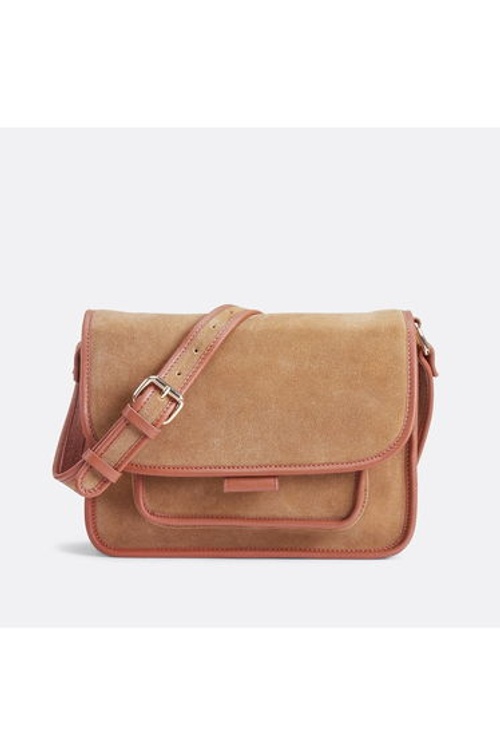 FELICIE Signature Dual Fabric Leather Messenger Bag product thumbnail 2