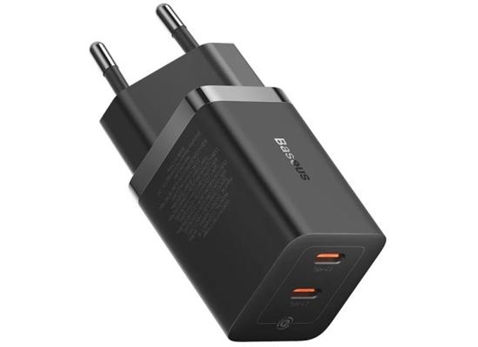 Baseus GaN5 Pro Fast Charger Dual Type C Port, 40W EU, BCT technology- Black product thumbnail 2