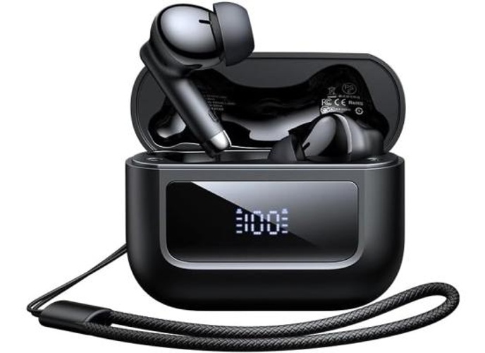 Mcdodo HP-3290 Wireless Earbuds Bluetooth 5.3, 13 mm Dynamic Driver Earbuds with Digital Display 6 Hours Playtime - Black product thumbnail 2