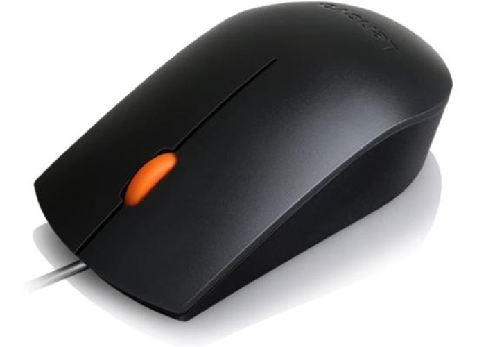 Lenovo 300 Wires Mouse Right And Left Handed USB up to 20 million clicks - black product thumbnail 2