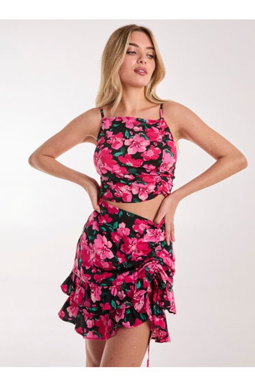 Floral Ruched Cami Top product thumbnail 2