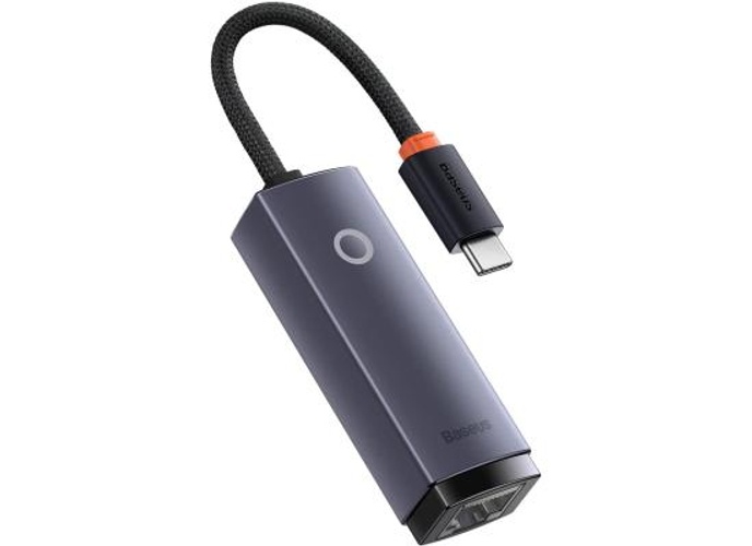 Baseus Lite Series RJ45 Lan Port Ethernet Adapter Type-C to RJ45 LAN Port 1000Mbps Hub - Grey product thumbnail 2