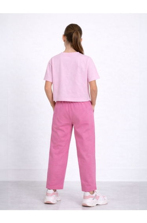 Girls Floral Print Boxy T-Shirt and Pants Set product thumbnail 3