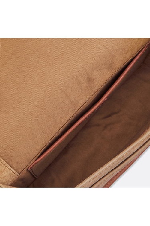 FELICIE Signature Dual Fabric Leather Messenger Bag product thumbnail 4