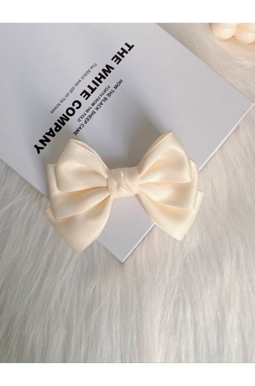 White Bow Hair Clip product thumbnail 4