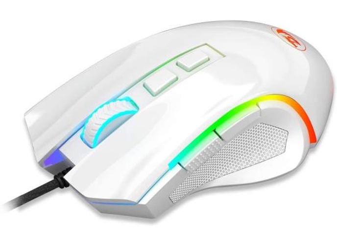 Redragon Griffin M607 Wired USB Gaming Mouse with 7 Programmable Buttons / 7200 DPI/RGB Lighting for Windows/Mac PC - White product thumbnail 2