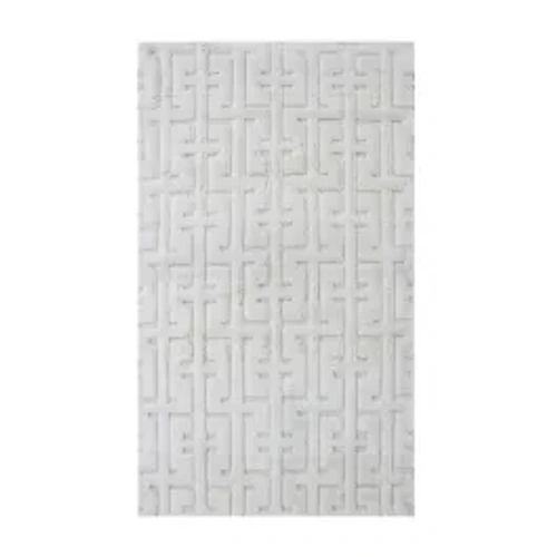 Nova Home Framework Cotton Bath Rug - Ecru (Available In Sizes) product thumbnail 2