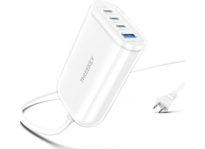 THREEKEY 65W USB C Multiport Charger,4 Ports Fast Gan Charger USB C Desktop Charging Station/Hub Compatible with iPhone 14 Pro, Galaxy S22 Ultra, iPad Pro, MacBook Pro/Air, Steam Deck,Laptops,Tablets - White product thumbnail 2