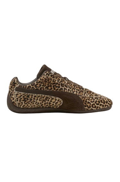 Puma Womens/Ladies Speedcat Leopard Print Flat Trainers - Brown