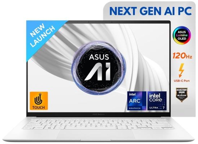 ASUS Zenbook S 14 (2024) UX5406SA NEW Intel Core Ultra 7 Gen II 256V Next Gen AI w/ 2.8K OLED 120Hz Touch Display , Scandinavian White product thumbnail 2