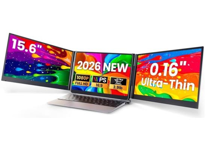 V2COM P7 15.6" IPS Full HD Triple Screen Extender Portable Monitor for Laptops 13-17.3" Ultra-Slim Dual USB-C Plug & Play Extended Display For macOS Windows Chrome OS Nintendo Switch product thumbnail 2