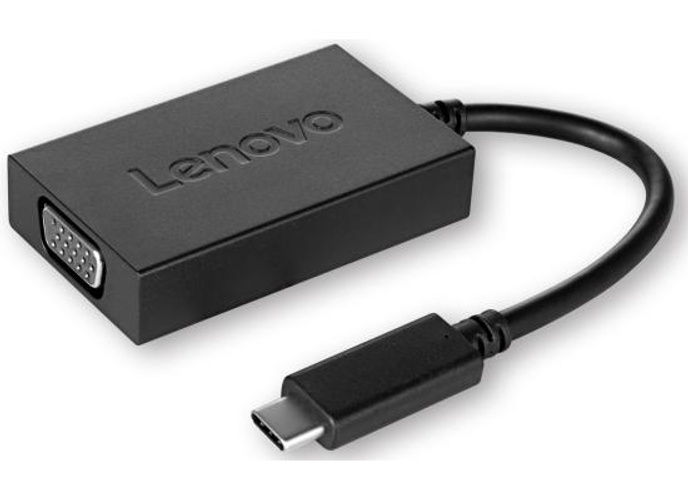 Lenovo 4X90M42956 USB Type-C to VGA Plug and Play Converter Cable Adaptor - Black product thumbnail 2