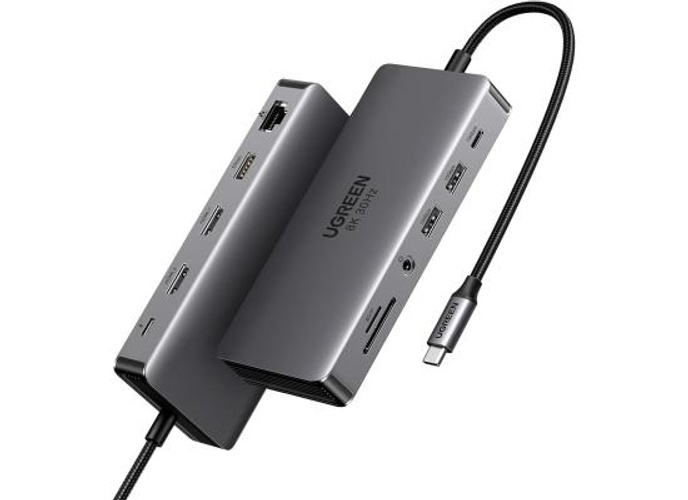 UGREEN 11 in 1 Laptop Docking Station USB C Dock Dual HDMI 4K@60Hz Single 8K@30Hz 10Gbps Data Port 100W PD Gigabit Ethernet, SD/TF Card Reader Compatible for Thinkpad, Zenbook and more product thumbnail 2