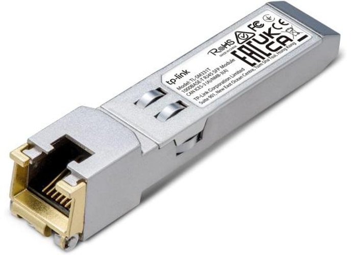 TP-Link Omada TL-SM331T | 1000Base-T RJ45 SFP Module | 1.25G Copper SFP Transceiver| SFP to Ethernet | Plug and Play | Hot Pluggable| Up to 100m Distance | Durable Metal Casing | Versatile Compatibility product thumbnail 2