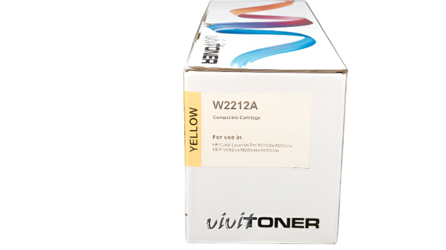 Vivit Ink Toner W2212A 207A & 206, Yellow with Chip product thumbnail 3
