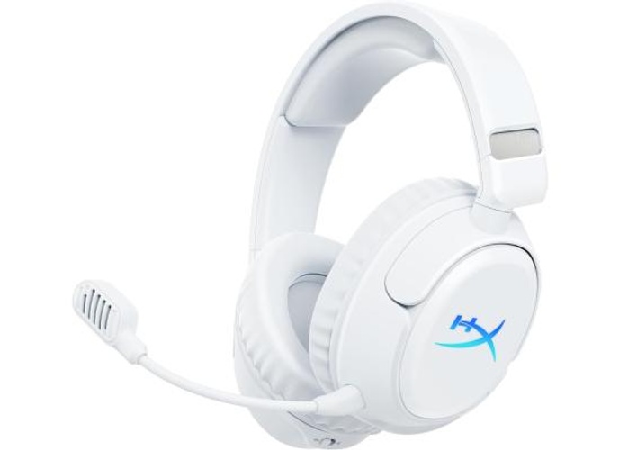 HyperX Cloud Flight 2 – Wireless Gaming Headset, Customizable RGB Lighting with Removable Earcup Plates, up to 100 Hours of Battery Life, 2.4GHz & Bluetooth, Multi-Platform Compatibility - White product thumbnail 2