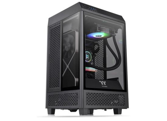 Thermaltake The Tower 100 Mini Tower Tempered Glass M-ITX Case - Black product thumbnail 2
