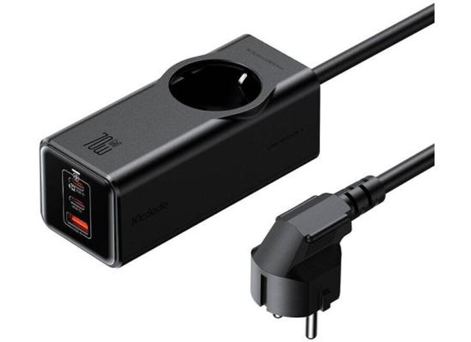 Mcdodo CH-4620 EU GaN Power Strip 70W, 2x USB-C, 1x USB - Black product thumbnail 2
