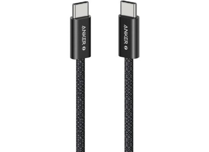 Anker Zolo USB C to USB C Cable, Full-Speed 240W Charging Cable, Dirt-Resistant Unibody, 5.8mm Thickness, 480 Mbps Data Transfer, Durable Braided Exterior, 1M Cable Length, Black product thumbnail 2
