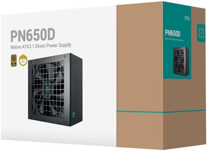 Deepcool Gamer Storm PN650D 650W 80+ Gold ATX 3.1 + PCI-E 5.1 Active PFC + Full Bridge SRC LLC + DC to DC, Hydro Bearing, 120mm Fan Size, Black product thumbnail 2