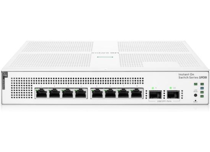 HPE Aruba Networking Instant On Switch Series 1930 8-Port Gb Smart-Managed Layer 2+ Ethernet Switch with PoE | 8X 1G | 2X SFP | 8X CL4 PoE 124W- White product thumbnail 2