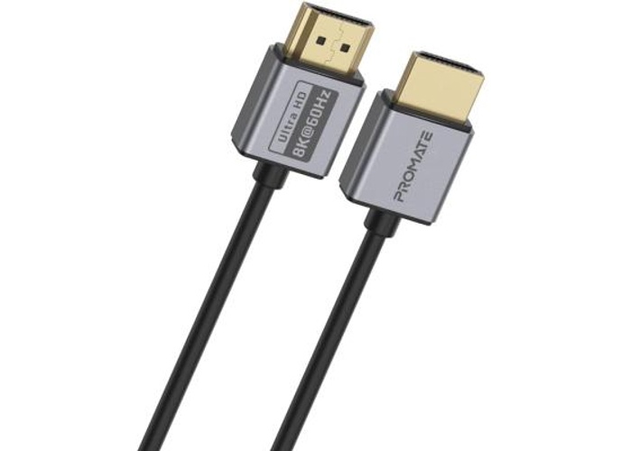 Promate PrimeLink8K-150 HDMI 2.1 Cable 1.5m Slim 48Gbps Bandwidth 8K@60Hz UHD Dynamic HDR eARC Wire - Black product thumbnail 2