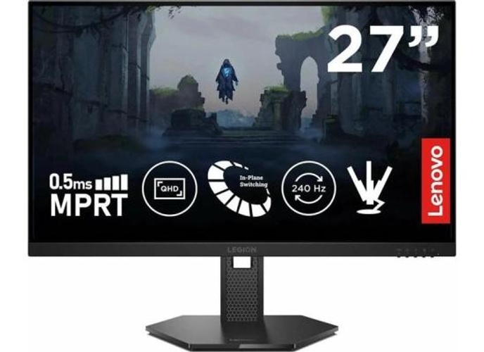 Lenovo Legion 27Q-10 Gaming Monitor - 27" QHD 2K IPS Display - 240Hz Refresh Rate - 0.5 ms MPRT - 99% sRGB - AMD FreeSync™ Premium - Ergonomic Stand - HDMI 2.1 & DP product thumbnail 2