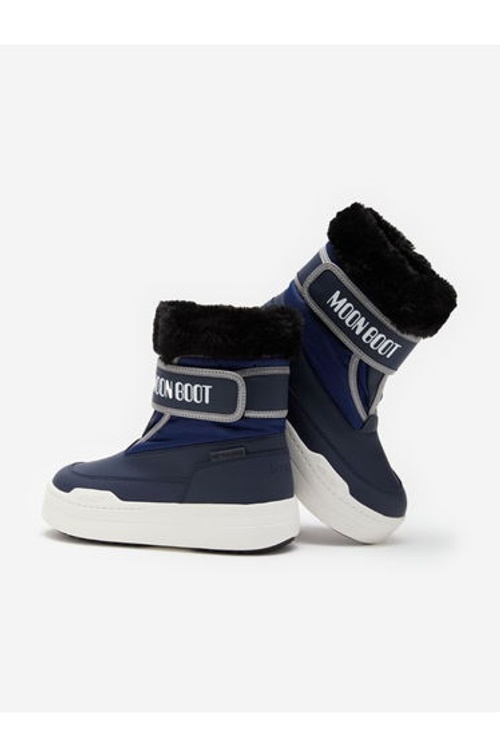 Moon Boot Boys JR Park Strap Boots in Blue product thumbnail 4