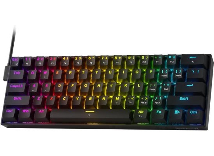 Redragon K617 HE Rapid Trigger Gaming Keyboard, 60% 61 Keys Wired Mechanical Keyboard w/Hyper-Fast Actuation, Dedicated Hall Effect Magnetic Switch, Actuation Point Adjustable, Essential Black product thumbnail 2