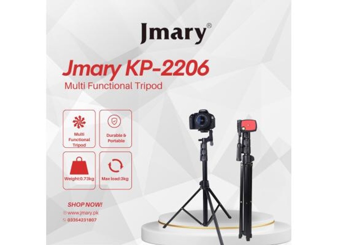 Jmary KP-2206 Camera and Mobile Tripod & Selfie Stick Extendable Cell Phone Tripod Stand With Mobile Holder product thumbnail 2