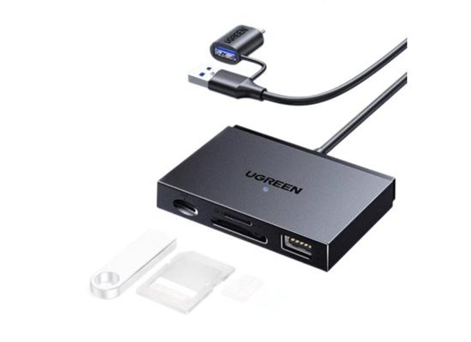 UGREEN 45178 2 In 1 USB A / Type C to SD / TF / NM Card Reader for Apple / Huwei / Android product thumbnail 2