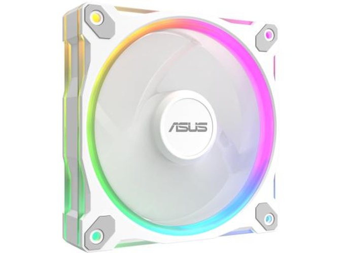 ASUS Prime MR120 aRGB Fan, 1600 RPM Fan Speed, 58 CFM Fan Airflow, Standard Blade, Dual-Sided Lighting, Sleeve Bearing, Single Pack, White product thumbnail 2