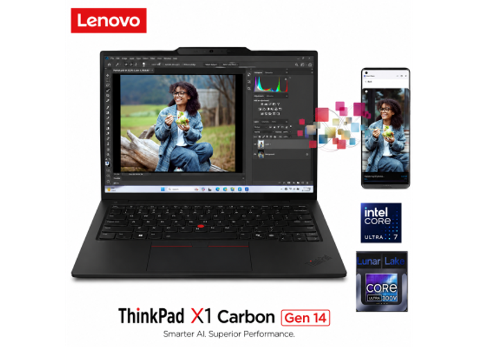 Lenovo ThinkPad X1 Carbon Gen 14 Aura Edition 14" WUXGA Touch Business Laptop | Intel Core Ultra 7 355 | 32GB LPDDR5X | 1TB PCIe Gen4 SSD | Intel Graphics | Windows 11 Pro | 21V7008HEQ product thumbnail 2