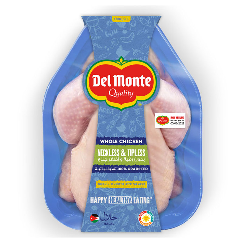 Del Monte Neckless & Tipless Whole Chicken ~ 1Kg Per Plate