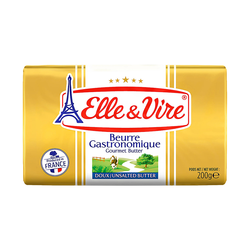 Elle & Vire Gourmet Unsalted Butter 200g