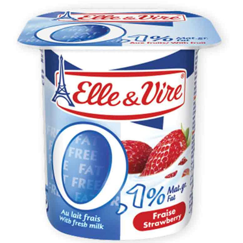 Elle & Vire Light Strawberry Yogurt 125g