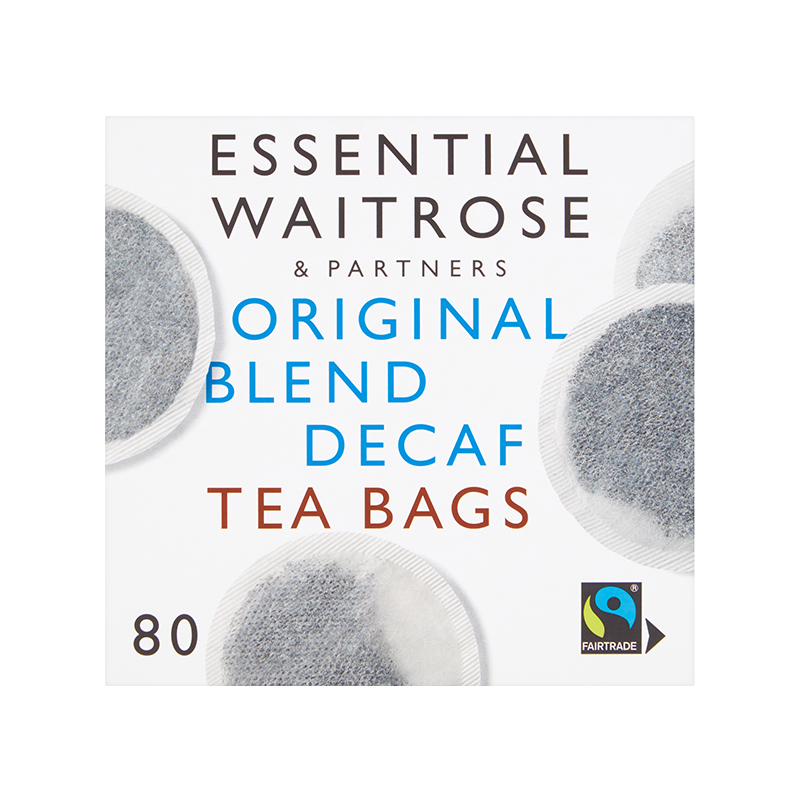 Waitrose Essential Original Blend Decaf Tea Bags 250g
