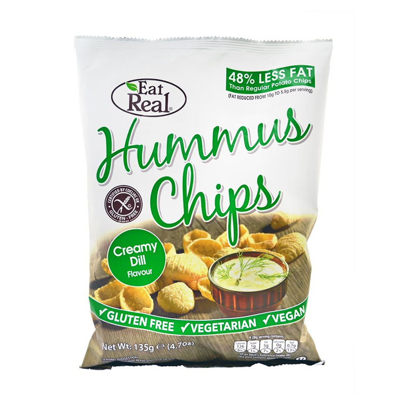 Eat Real Hummus Chips Creamy Dill 135g