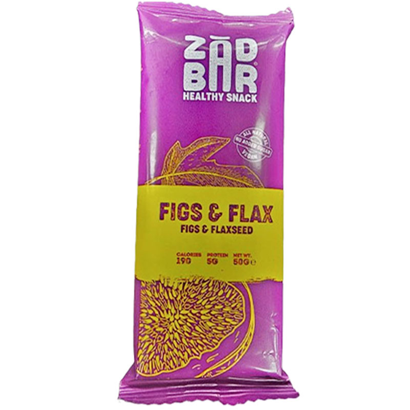 Zad Bar No Added Sugar Figs & Flax 50g